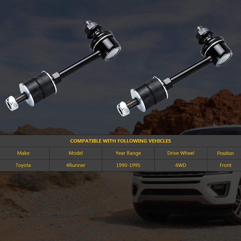 HHCM 2pc Front Sway Bar Link Kit K80565 for Toyota 4Runner 1990 1991 1992 1993 1994 1995 4WD, Suspension Stabilizer Bar End Links, Front Stabilizer Bar Link - Image 2